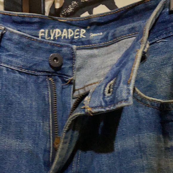 Flypaper Men’s Bootcut Bleach Splatter Wash Distressed Jeans - Picture 9 of 16